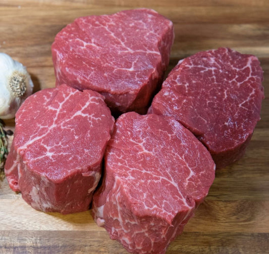 Raw filet mignons