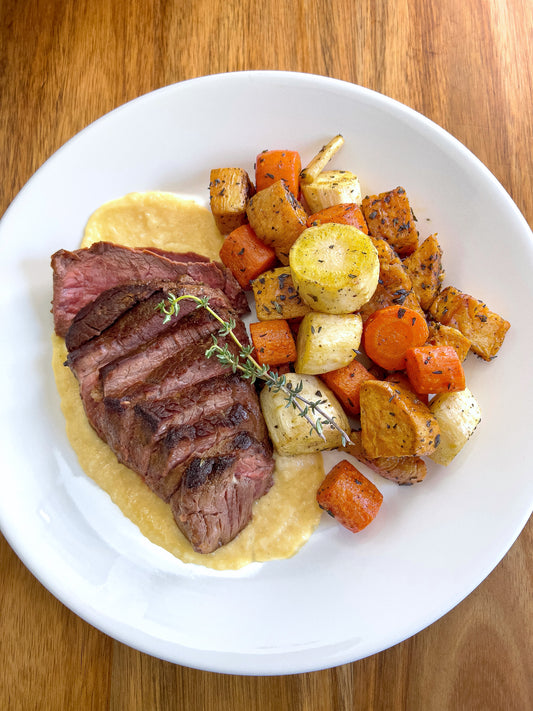 Filet Mignon with Caramelized Apple-Onion Sauce