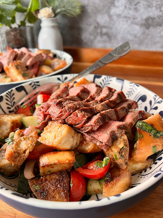 Grilled Filet Panzanella Salad