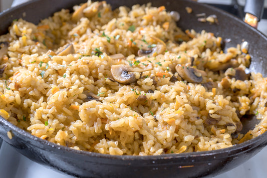 Mushroom rice pilaf