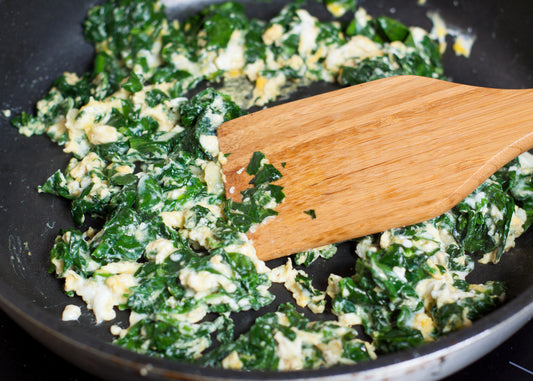 Spinach in a skillet