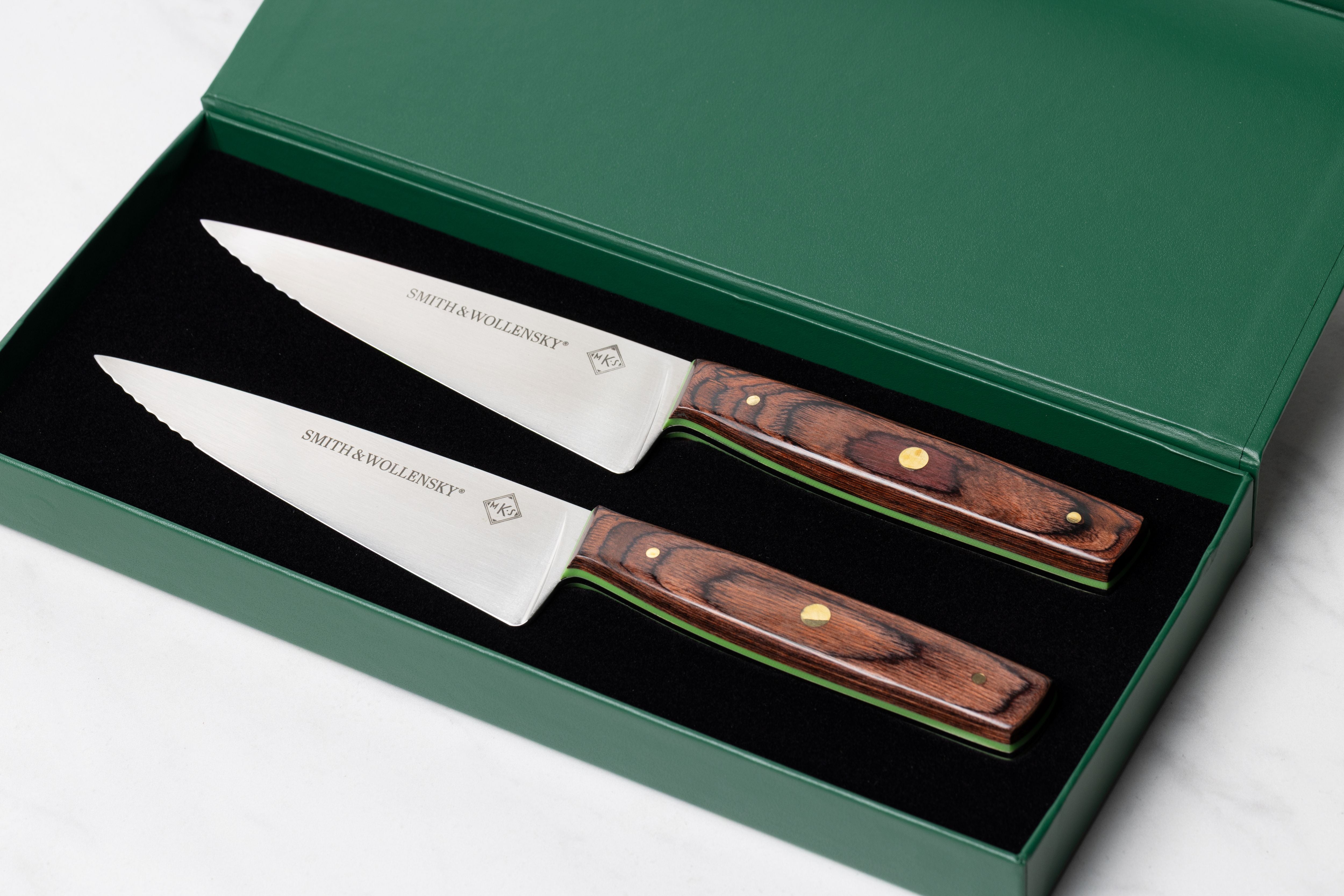 2 Piece Steak Knife Set - Green S&W Box – Smith & Wollensky Online