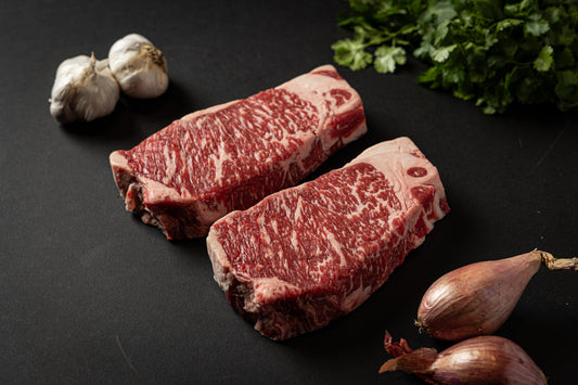 Dry Aged Prime New York Strip Steaks