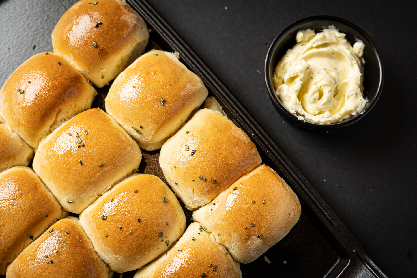 Dinner Rolls and Rosemary Butter