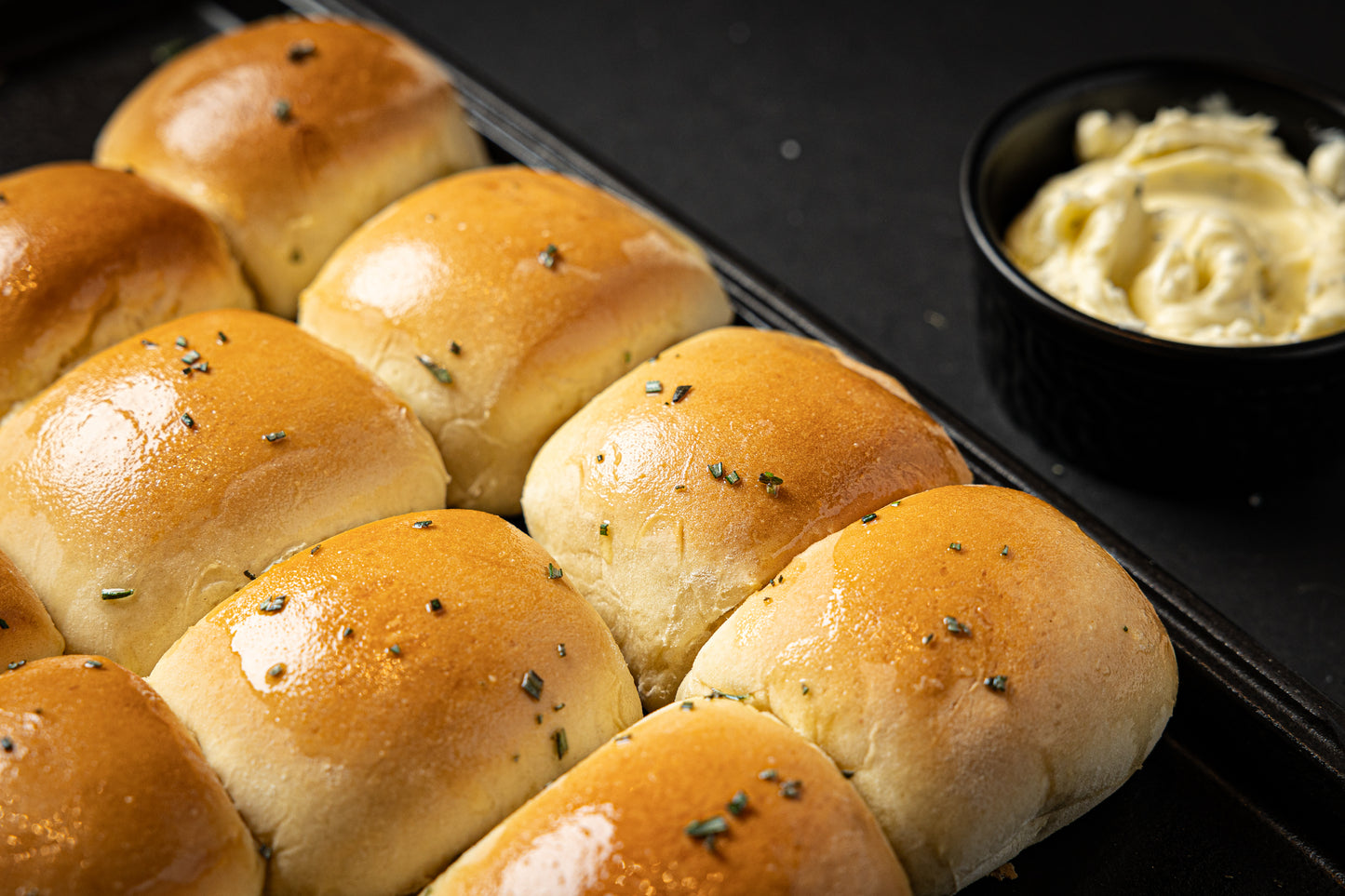 Dinner Rolls and Rosemary Butter